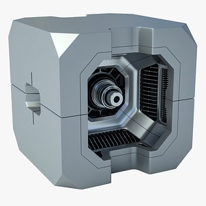 3d sci fi box model