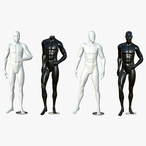 Male Mannequin Realistic Full Body Collection model