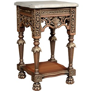 3D Royal Wooden side table coffee table Oriental Arabic style stand 3D model model
