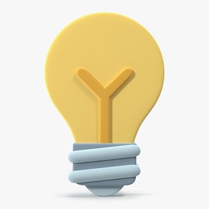 Light Bulb Emoji 3D model