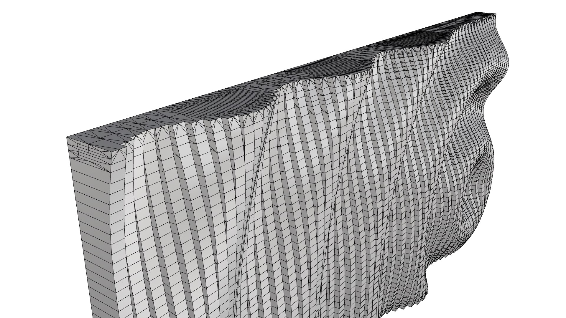 Parametric Ripples Wooden Wall 03 3D Model - TurboSquid 2195120