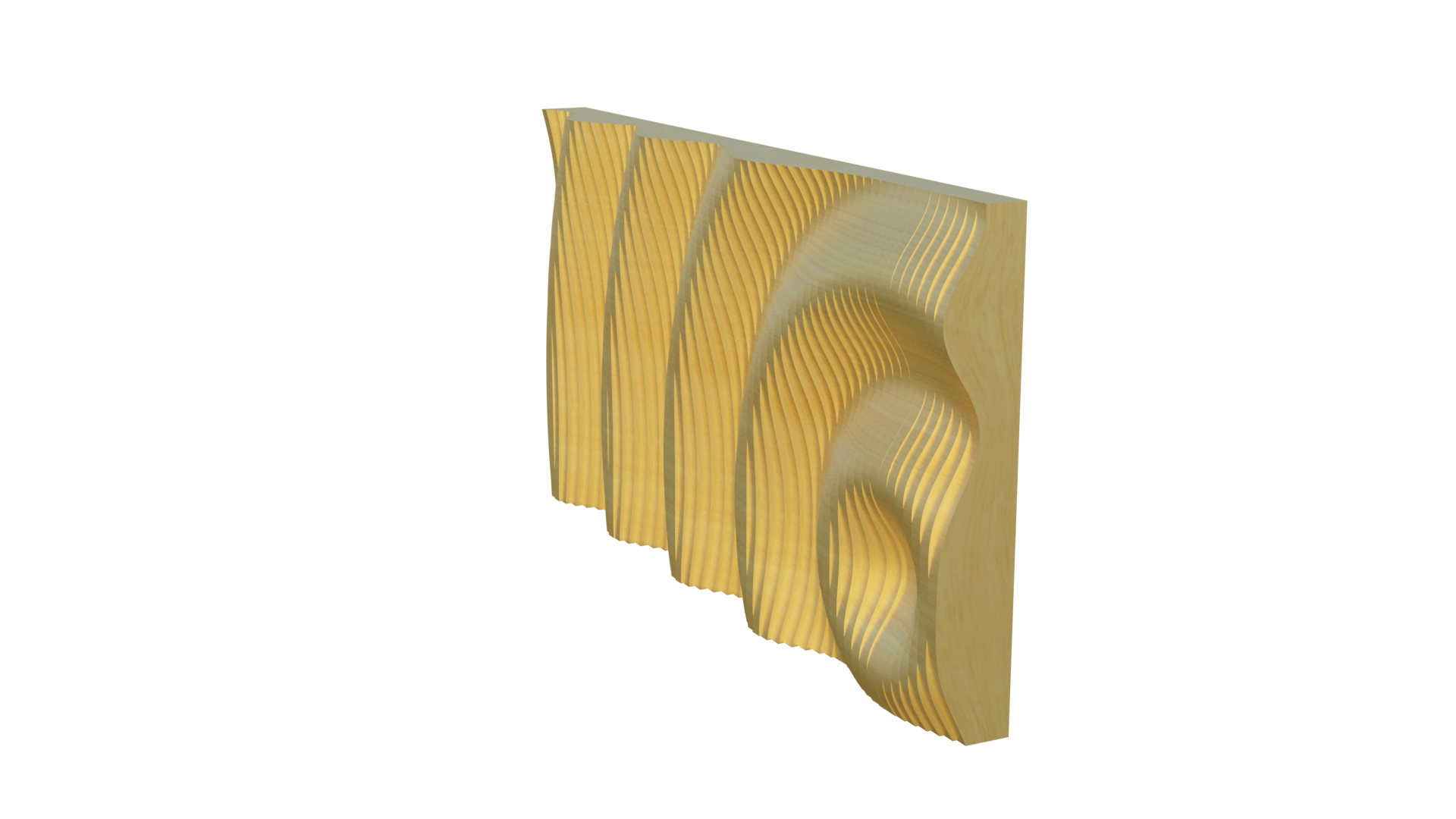 Parametric Ripples Wooden Wall 03 3D Model - TurboSquid 2195120