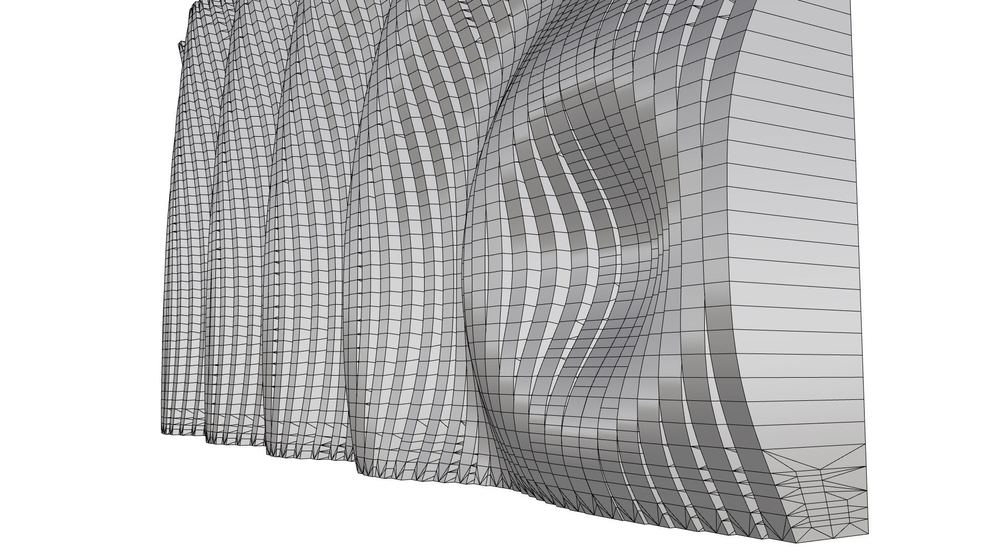 Parametric Ripples Wooden Wall 03 3D Model - TurboSquid 2195120