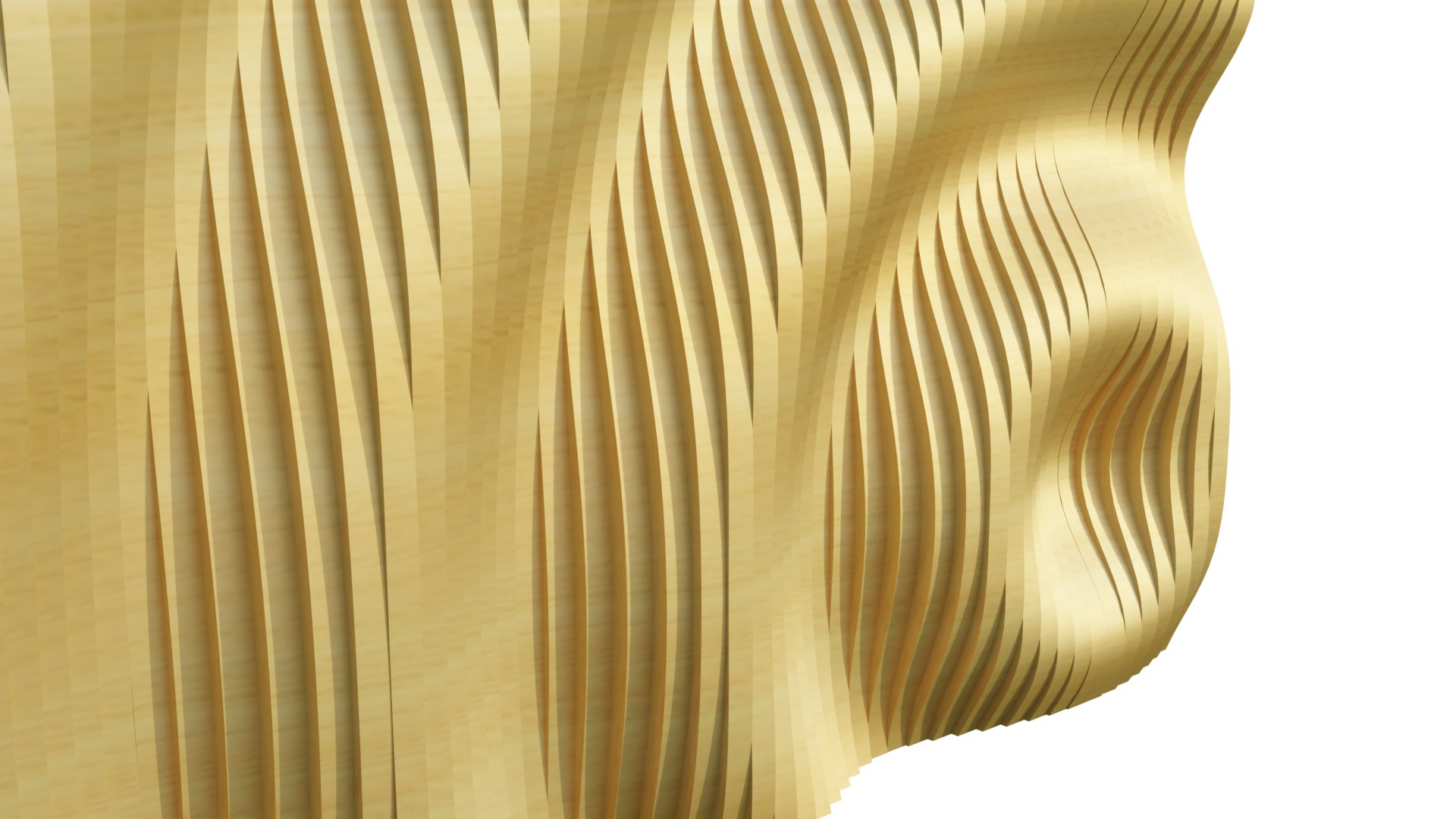 Parametric Ripples Wooden Wall 03 3D Model - TurboSquid 2195120