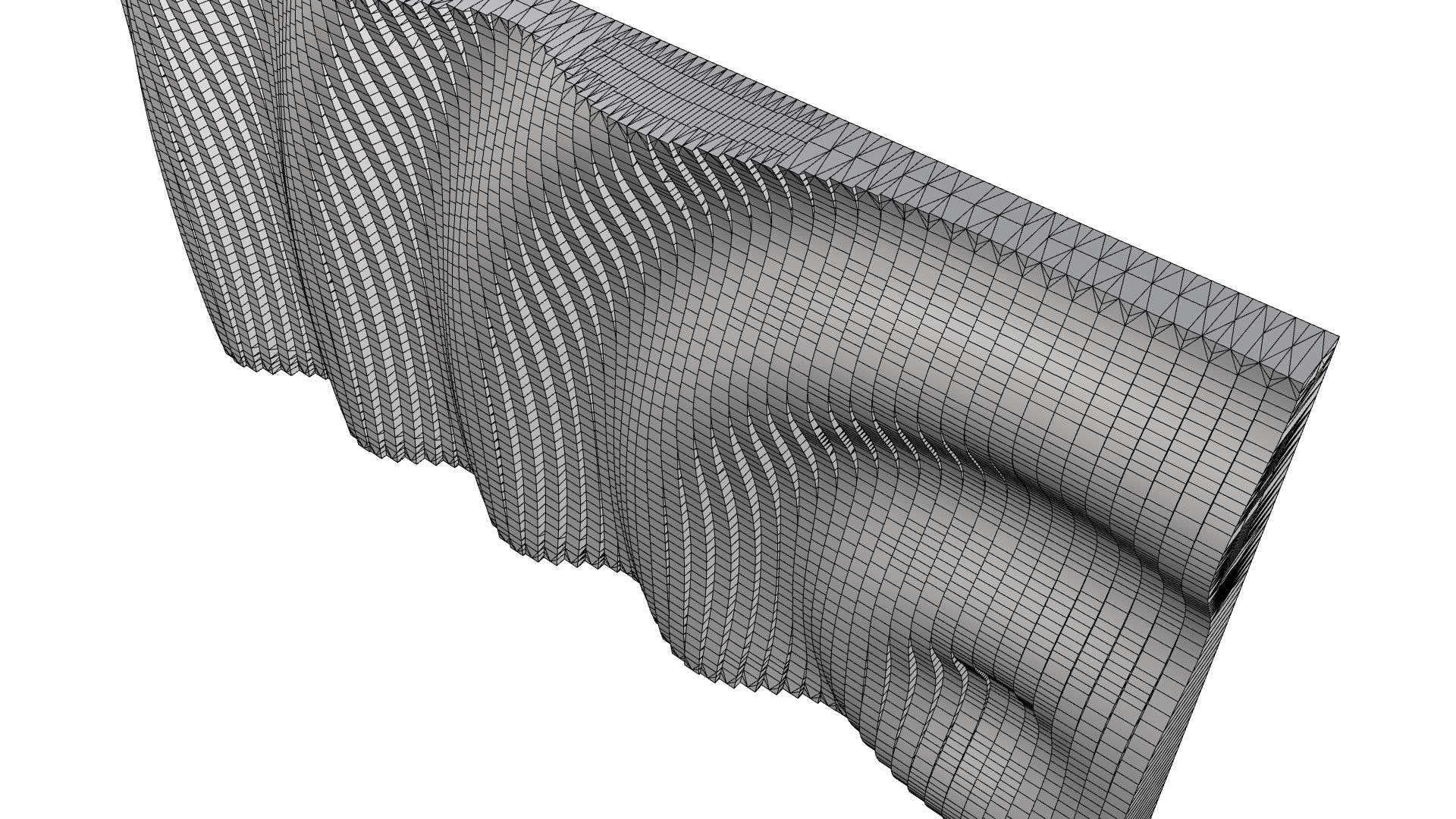 Parametric Ripples Wooden Wall 03 3D Model - TurboSquid 2195120