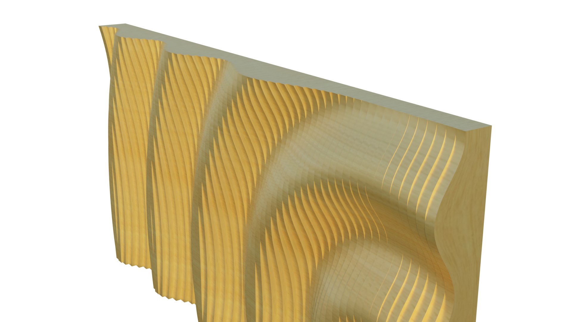 Parametric Ripples Wooden Wall 03 3D Model - TurboSquid 2195120