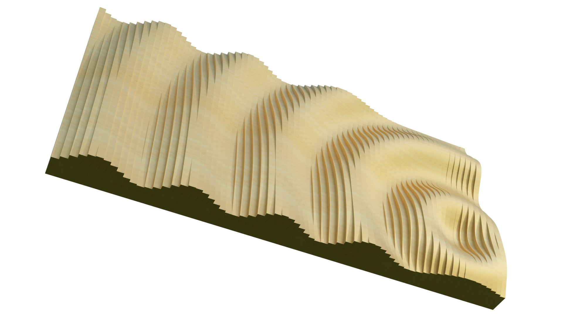 Parametric Ripples Wooden Wall 03 3D Model - TurboSquid 2195120