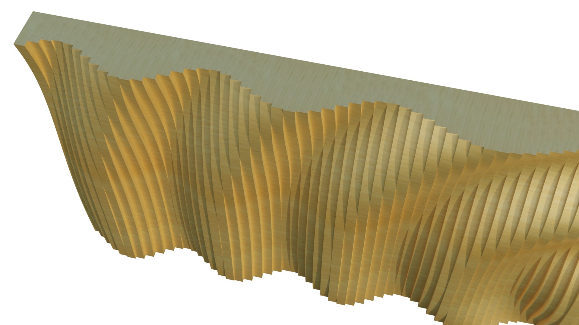 Parametric Ripples Wooden Wall 03 3D Model - TurboSquid 2195120