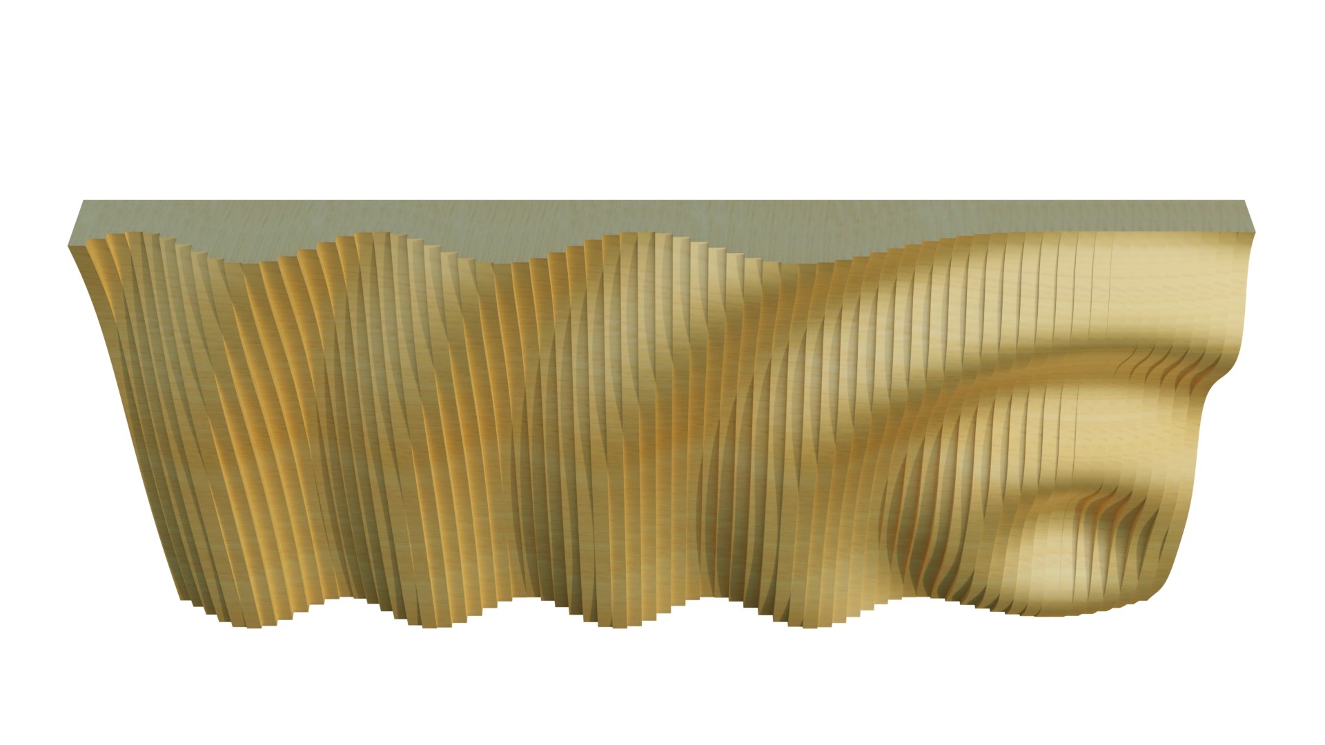 Parametric Ripples Wooden Wall 03 3D Model - TurboSquid 2195120