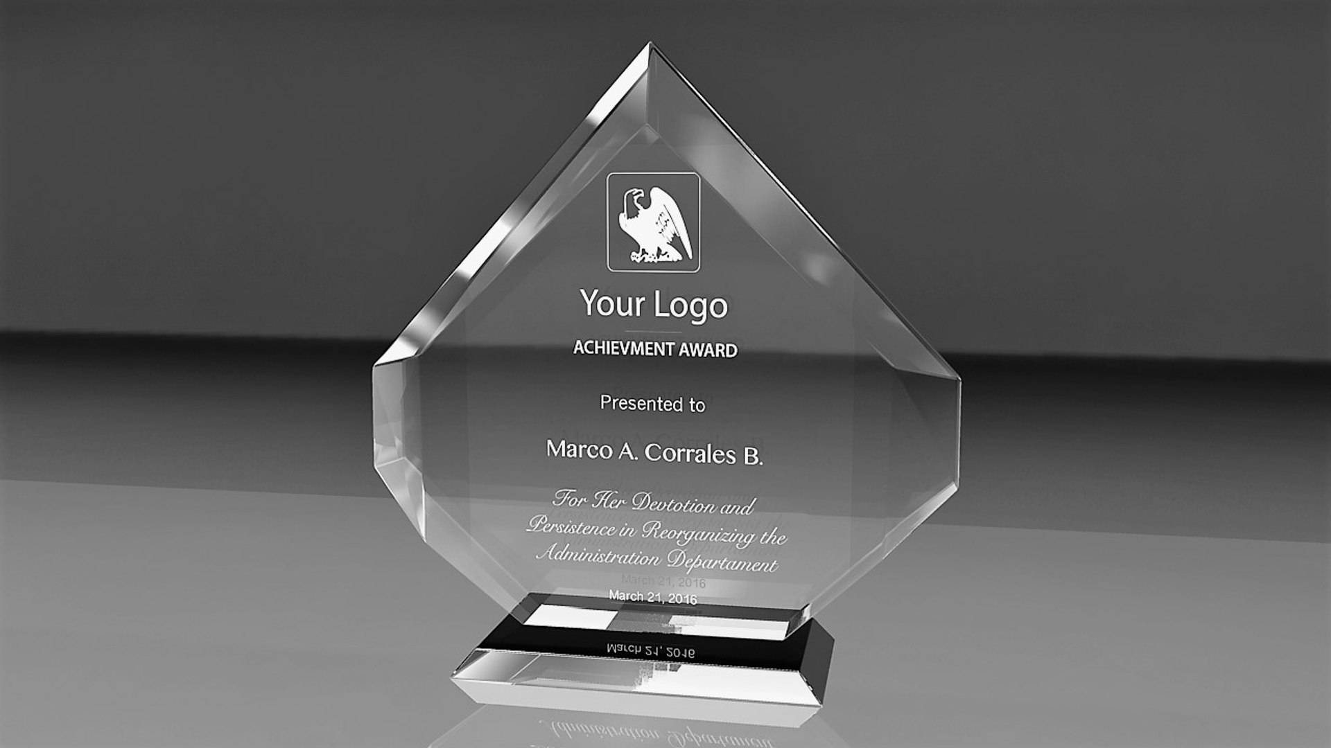 3d Award Glass