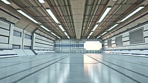 3ds max futuristic corridor