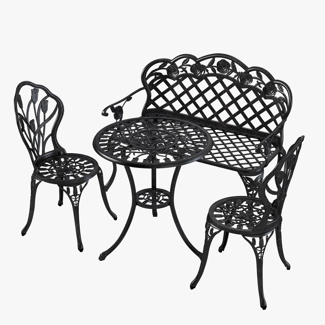 3d model outdoor patio furniture set