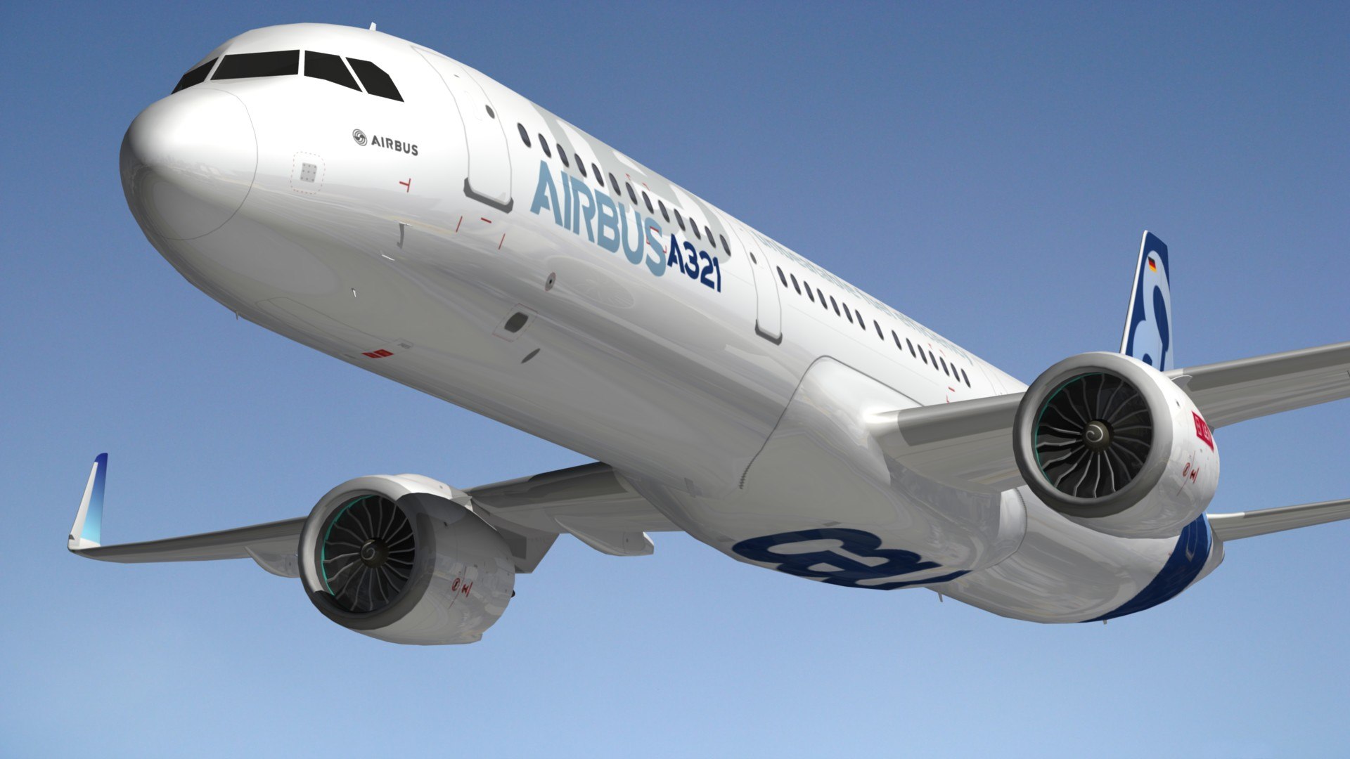 Airbus a321 color house 3D model - TurboSquid 1703972