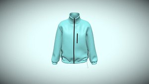 3D model Girls Jacket-Sherpa In Low Poly