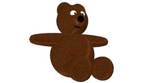 3D cartoon teddy model