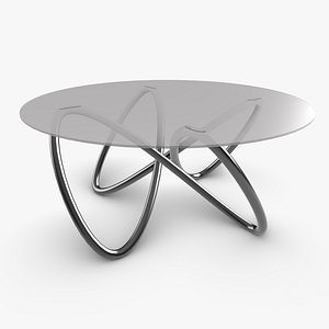Infinity Loop Metal Glass Table
