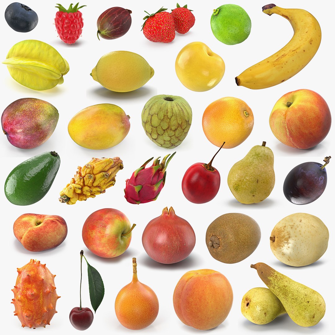Fruits 3D Models Collection 5 3D model preview