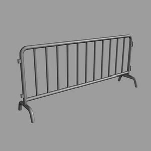 3d model crowd barricade