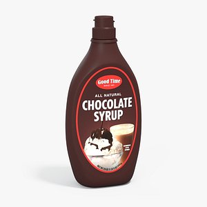 chocolate syrup bottle rigged 3d model