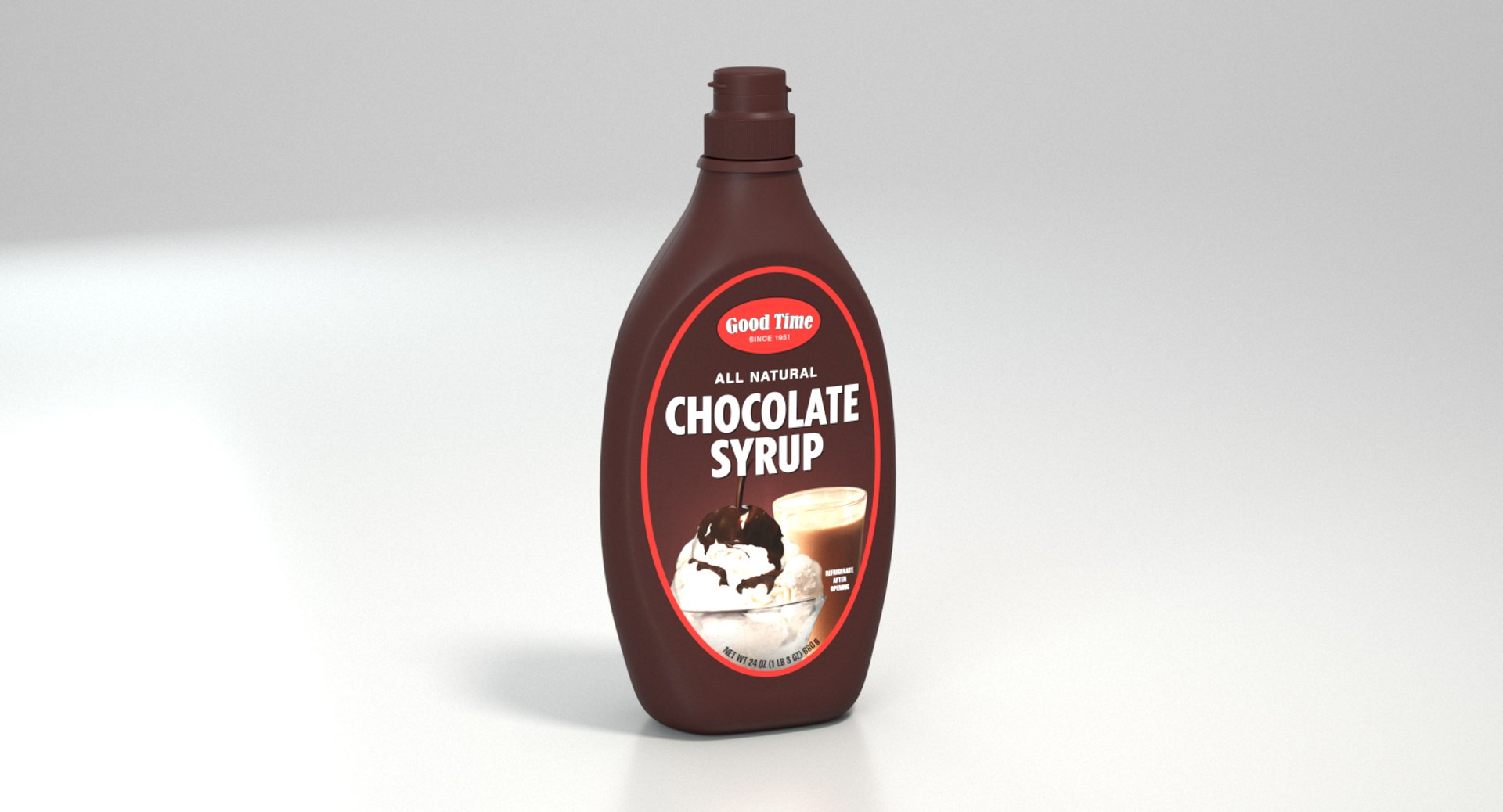 Chocolate Syrup Bottle Rigged 3d Model