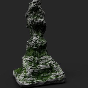 Mossy Cliff Rock 23-5 3D