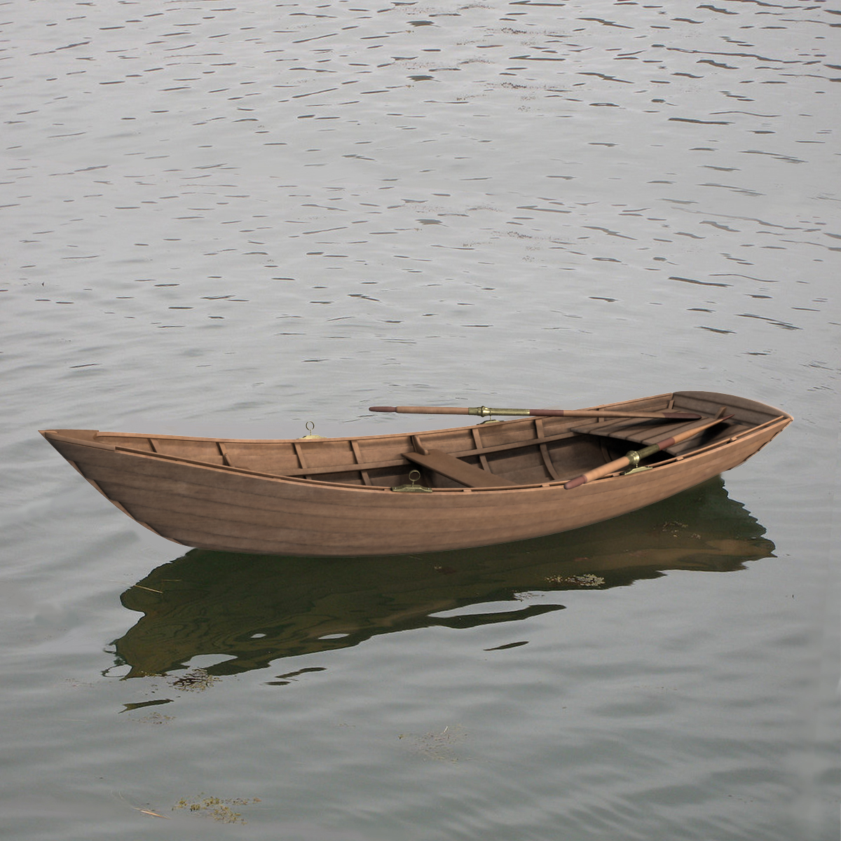 3d wooden boat model