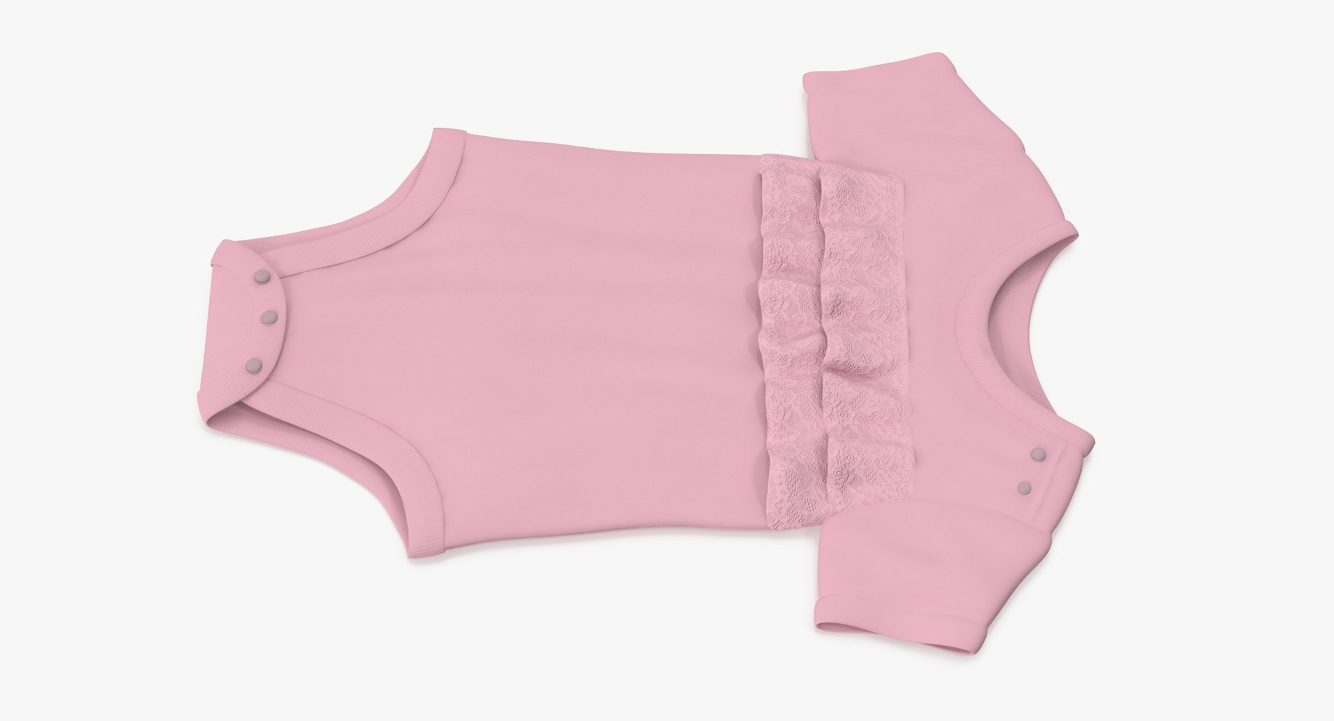 3d Model Onesie Pink