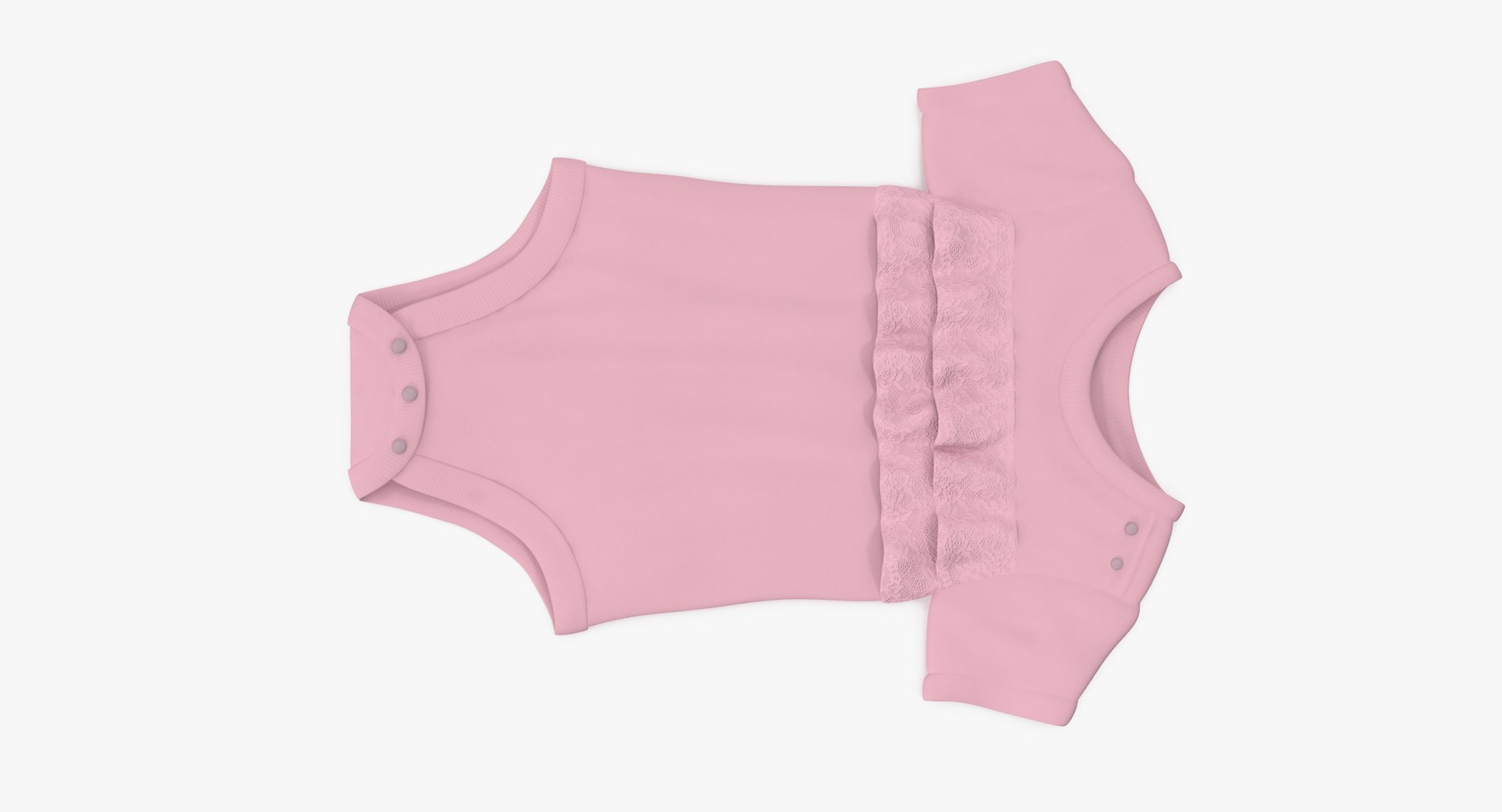 3d Model Onesie Pink