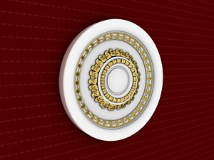 3D rosette decorative molding