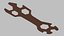 3D 3Pack Crowbar Carjack Spanner OBJ and Blend model