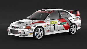 Mitsubishi Lancer Evolution 4 Rally Car 3D