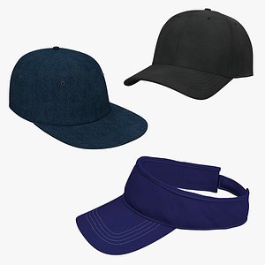 baseball sunvisor caps 3D