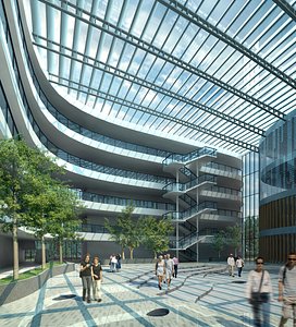 3ds max university teaching building