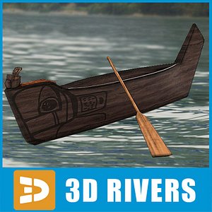3d traditional kayak model