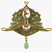 Ren Jules Lalique Peacock