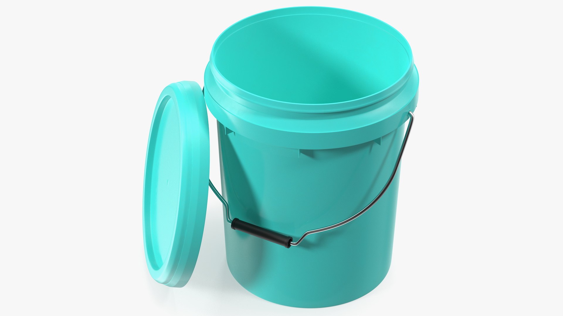 Food Grade 10L Plastic Bucket 3D model preview