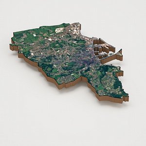 Saint Peter Port Capital of Guernsey Realistic 3D Terrain Map 3D