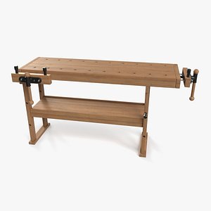 Oak Carpentry Workbench 3D model