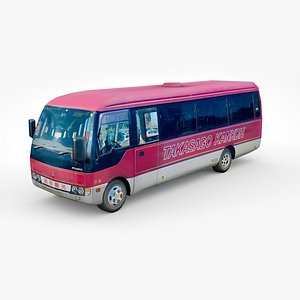Mitsubishi Rosa Fuso 2007 lowpoly bus 3D model
