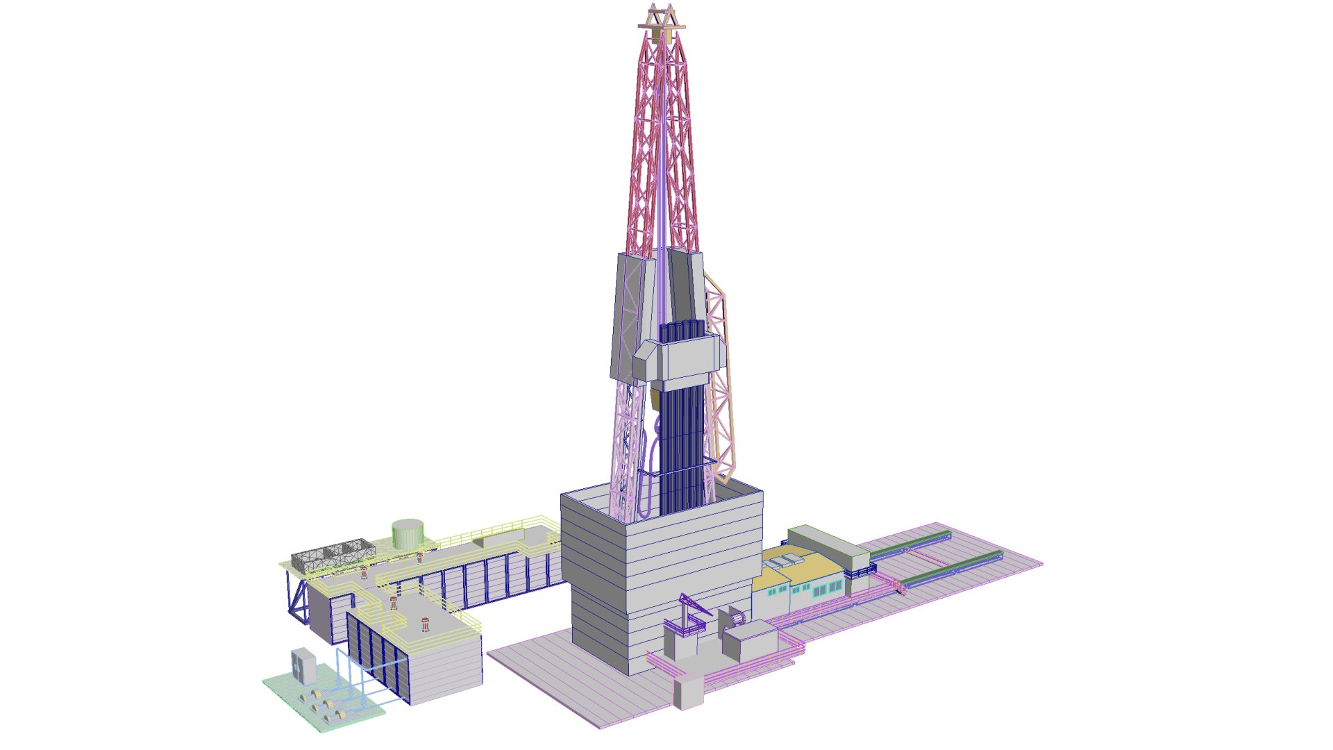 Oil Rig 3D Model - TurboSquid 2111472