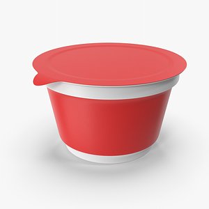 3D Sour Cream Cup model