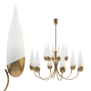 wonderful 1950s italian candelabra 3D model