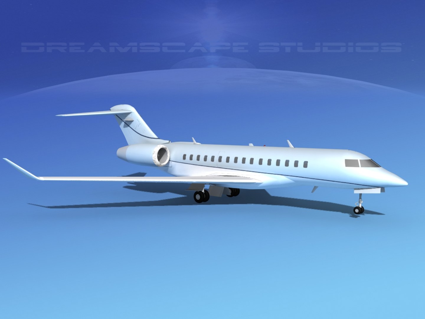 3d Model Global Express Bombardier 8000