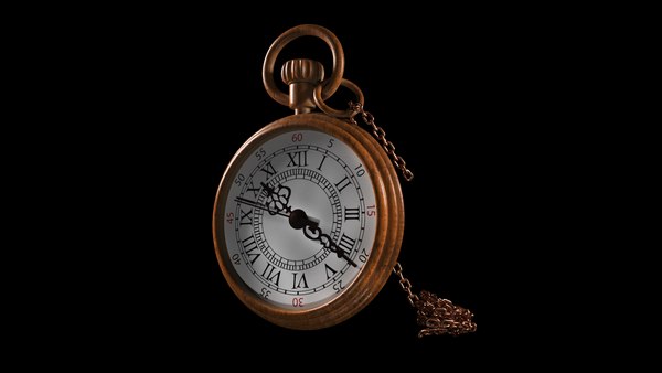 Vintage Pocket Watch 3D model