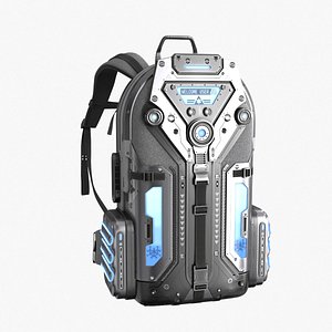 Sci Fi Bag White 3D model