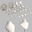 Monicadisplaystudio White Velvet Jewelry Stand Vol 13