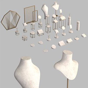 Monicadisplaystudio White Velvet Jewelry Stand Vol 13