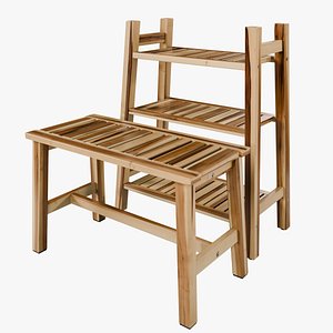Ikea Storedamm Bench and Shelving unit
