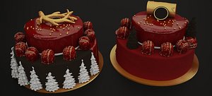 VELVET RED CHRISTMAS CAKE 2023 model