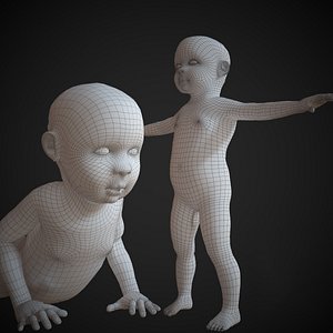 baby base mesh 3D model